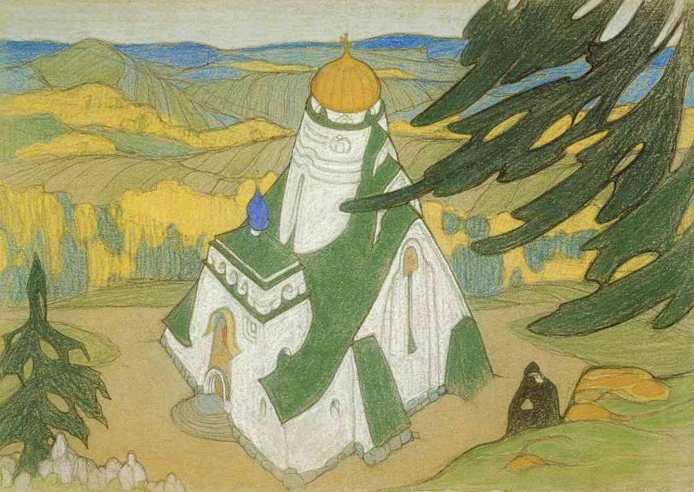 Early 20th century drawing from Nikolai Konstantinow. Roerich