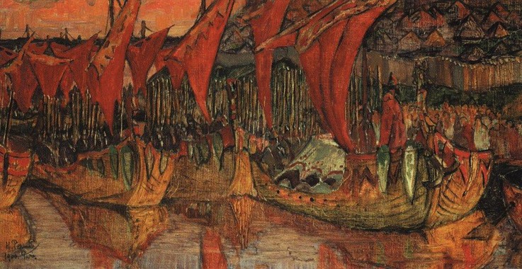 Campaign to Chersonesos by Vladimir the Great (The Red Sails) from Nikolai Konstantinow. Roerich