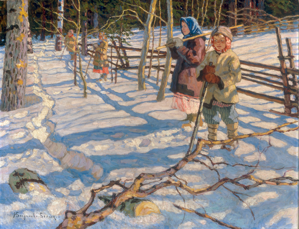 Children in the Snow from Nikolai P. Bogdanow-Bjelski