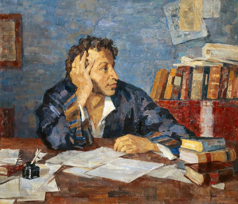 Portrait of the poet Alexander S. Pushkin from Nikolai Pavlovich Ulyanov