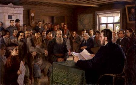 The Village Meeting from Nikolai Petrovich Bogdanov-Belsky