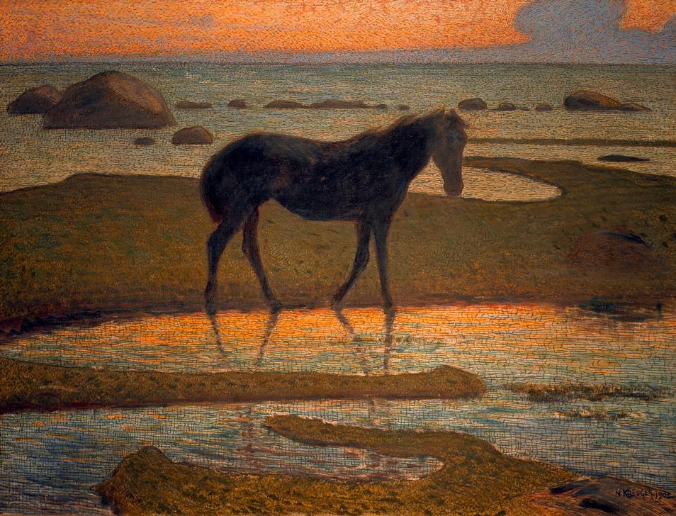 Horse on the Beach (Summer Night) from Nils Edvard Kreuger