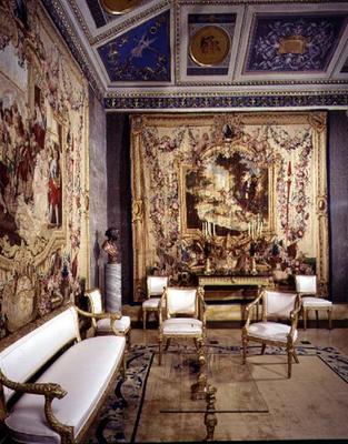The 'Salotto di Rappresentanza' (Dining Hall of the Representatives) decorated in the 17th century ( from 