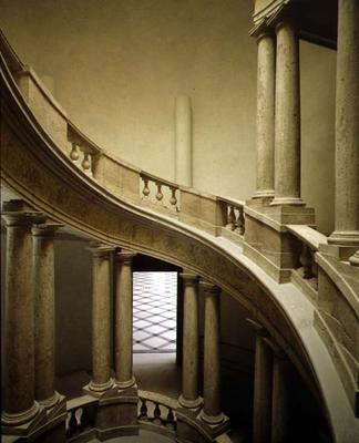 The 'Palazzetto' (Little Palace) detail of the spiral staircase, designed by Ottaviano Mascherino (1 from 