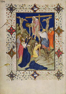 MS 11060-11061 Hours of the Cross: Vespers, the Descent from the Cross, French, by Jacquemart de Hes from 