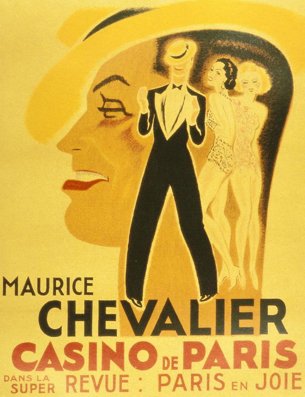 Affiche pour la revue Paris en Joie au Casino de Paris dans laquelle chante Maurice Chevalier en 193 from 
