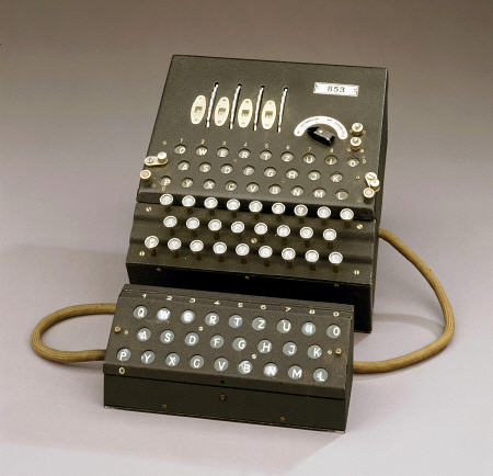 A German Enigma Machine, Numbered 853 from 