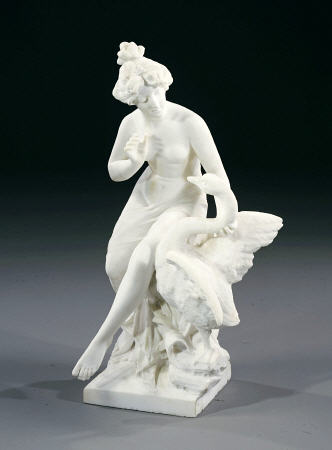 An Italian White Marble Group Of Leda And The Swan from 