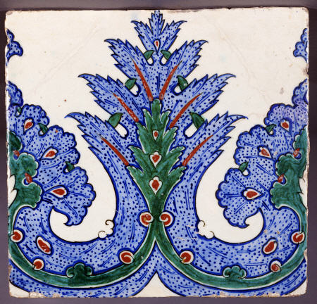 An Iznik Pottery Square Border Tile, Circa 1560 from 