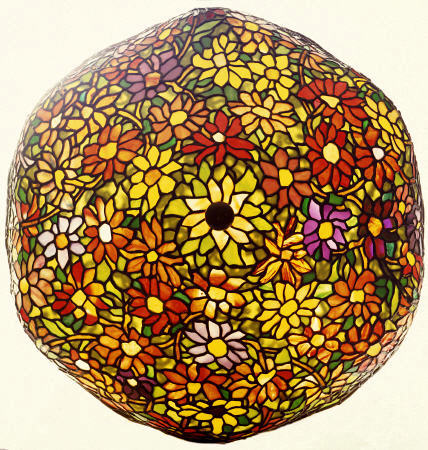 A ''Zinnia'' Leaded Glass, Mosaic Favrile Glass And Bronze Table Lamp from 