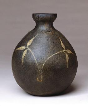 A Black-Glazed Vase