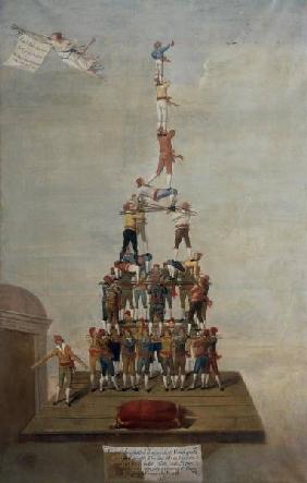 Acrobatics / Human Pyramid / Paint./ C18