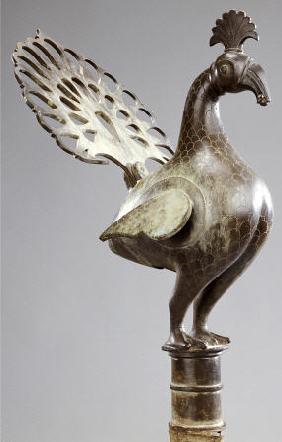 An Important Deccani Bronze Peacock, Circa 14th Century