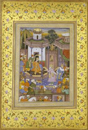 A Prince Giving Audience Mughal Late 16th Century