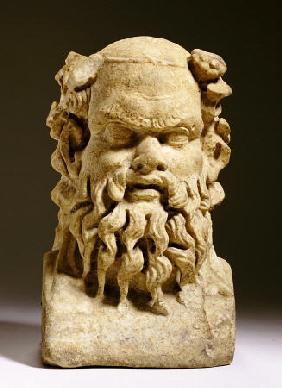 A Roman Marble Janiform Herm Satyr Head