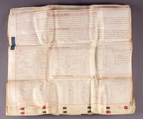 An Indenture, 1741 (ink and wax seals on vellum) from 