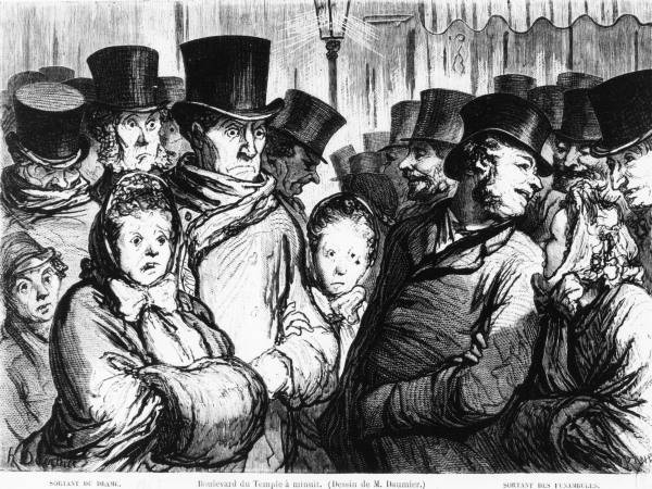Encounter of Theatre Goers / aft.Daumier from 