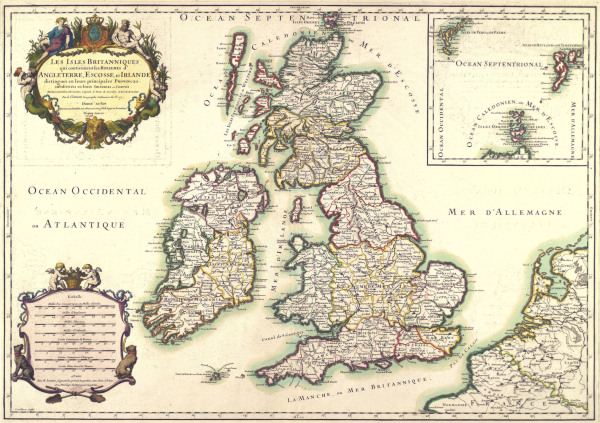 British Isles , Map c. 1650 from 