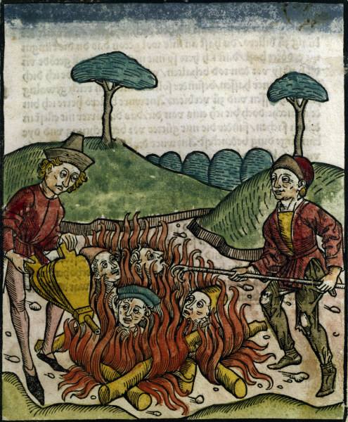 Burning of liars / Woodcut / 1483 from 