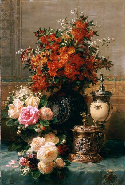 Still Life Of Roses And Other Flowers from 
