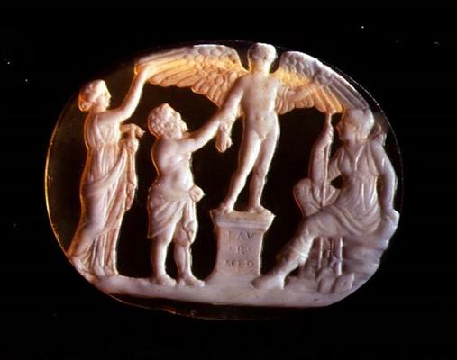 Cameo of Icarus and Daedalus with Persephone and Artemis, 1st century from 