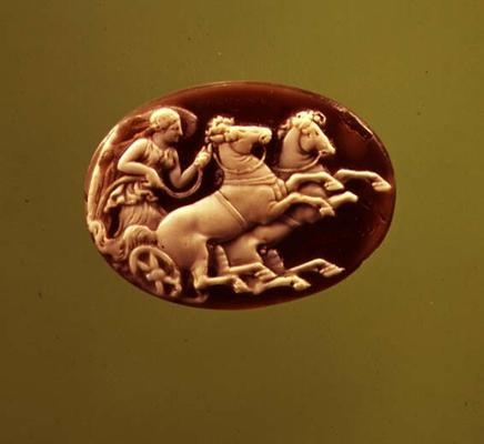 Cameo of Nike in a chariot, 1st century BC (agate and onyx) from 