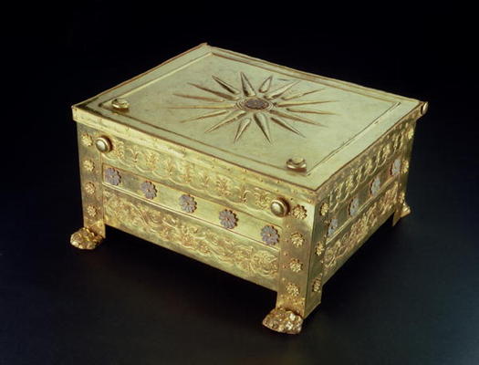 Casket from the tomb of Philip II of Macedon (382-336 BC), decorated with the star emblem of the Mac from 