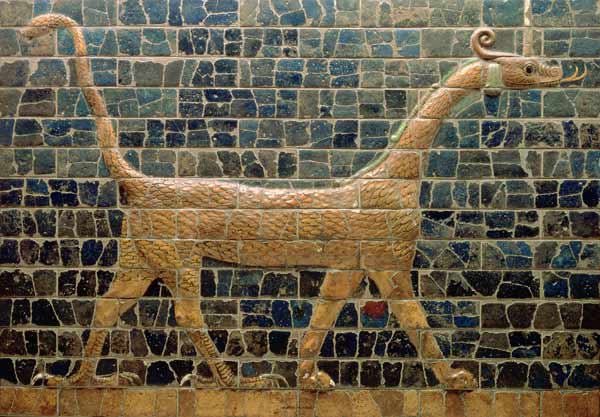 Dragon of Marduk, on the Ishtar Gate, Neo-Babylonian, 604-562 BC from 