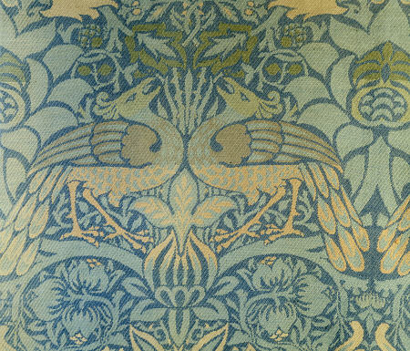 Detail Of A Pair Of Morris & Co Peacock And Dragon Woven Twill Curtains from 