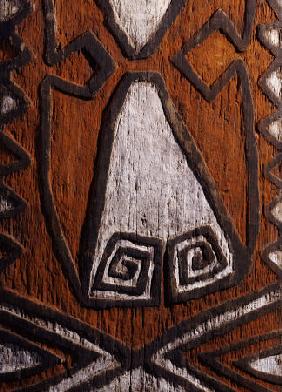 Detail Of A Telefomin House Entrance Board, ''Amitung'' Atamkiyakmin Clan