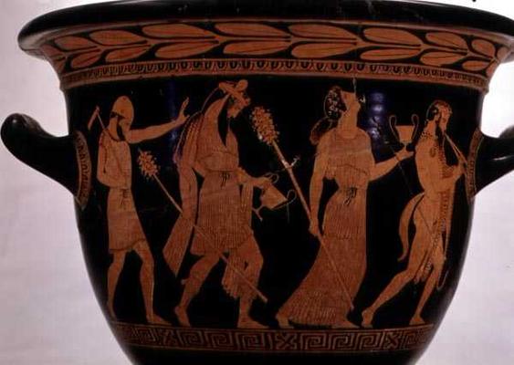 Dionysiac Procession, detail of an Attic red-figure bell-krater, 5th century BC (pottery) from 