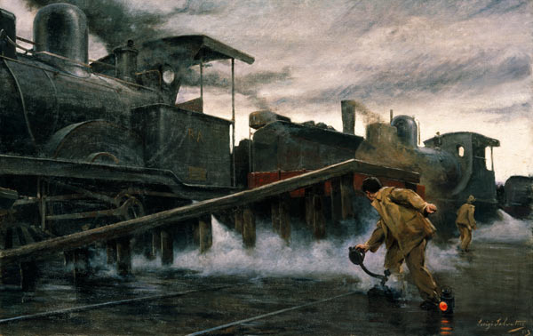 Railways / Painting by L.Selvatico /1903 from 