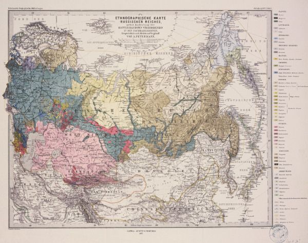 Ethnographc Map of Russia from 