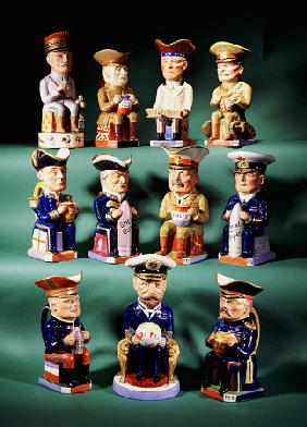 Eleven Wilkinson Toby Jugs Designed By Sir F Carruthers-Gould (1844-1925) Depicting Marshall Foch, K