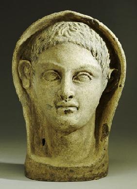 Etruscan Terracotta Votive Male Head