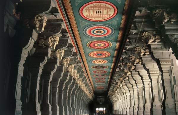 Fifteenth-century Ramanathswamy temple magnificent seventeenth-century corridors largest pillars cei from 