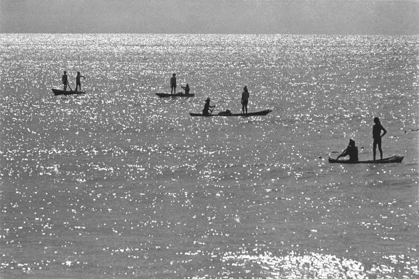 Fisherman returning, Konarak (b/w photo)  from 