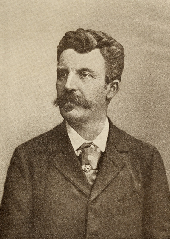 Guy de Maupassant (1850-93) (b/w photo)  from 