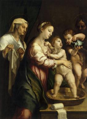 Madonna with wash bowl/ G.Romano/ c.1525