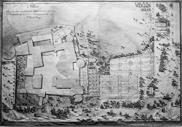 Heidelberg Castel Gardens , Plan from 