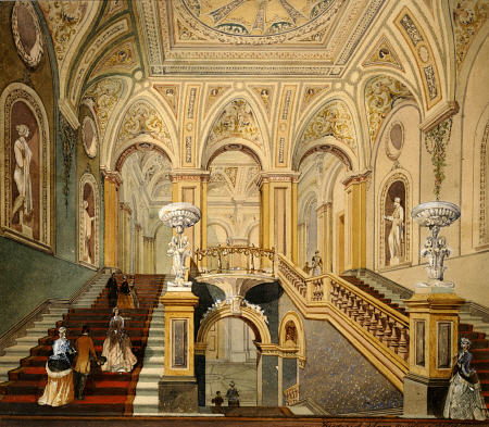 Interior Views Of The Conservative Club: Entrance Hall And Grand Staircase Frederick J Sang (1840-18 from 
