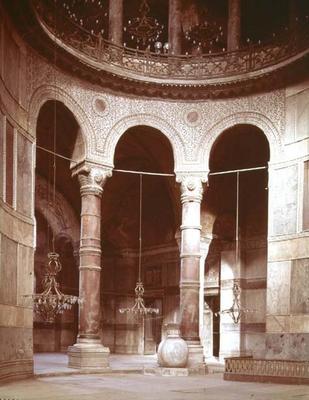 Interior of the basilica showing the Imperial Gallery, the first span of the left hand nave with the from 