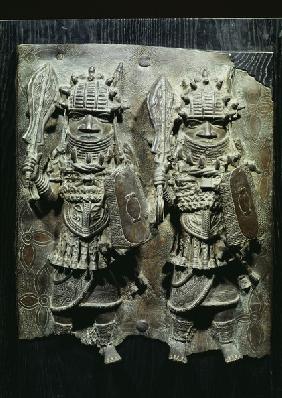 Krieger, Benin, Nigeria / Bronzerelief