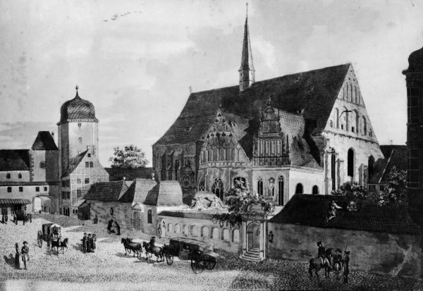 Leipzig, Pauliner Church/Etch.by Schwarz from 