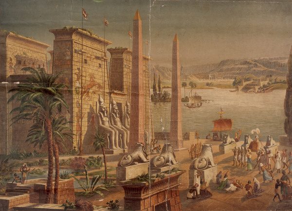 Luxor in Pharaonic Times , School Mural from 