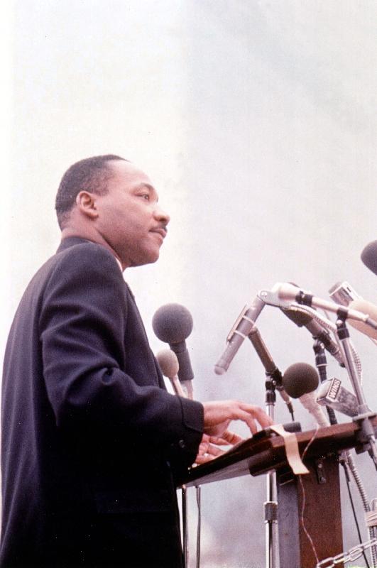 Martin Luther King American priest activist for Civil Right Movement black Americans from 