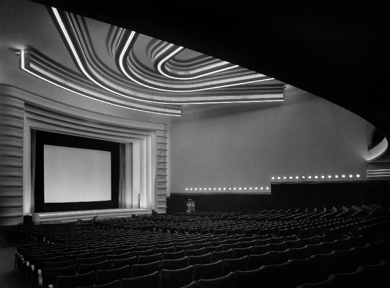 Movie theater Normandie in Paris built in 1937, Art Deco style, architects Pierre de Montaut and Adr from 