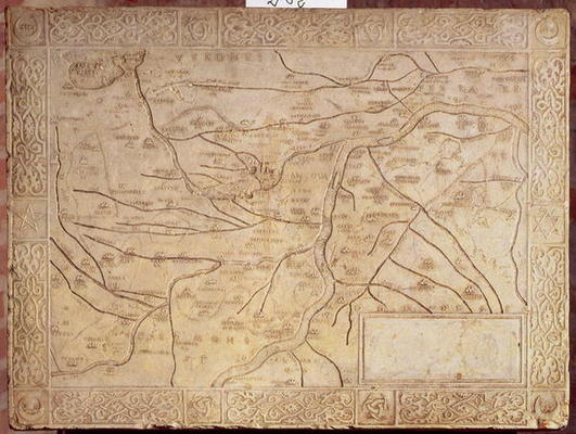 Map of the Mantuan territory, carved in low relief (marble) from 