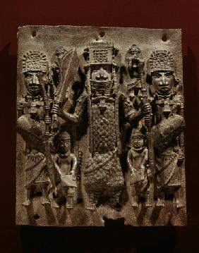Oba with Attendants / Benin Bronze