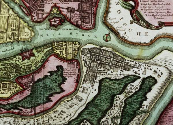 Plan of St. Petersburg 1728 from 